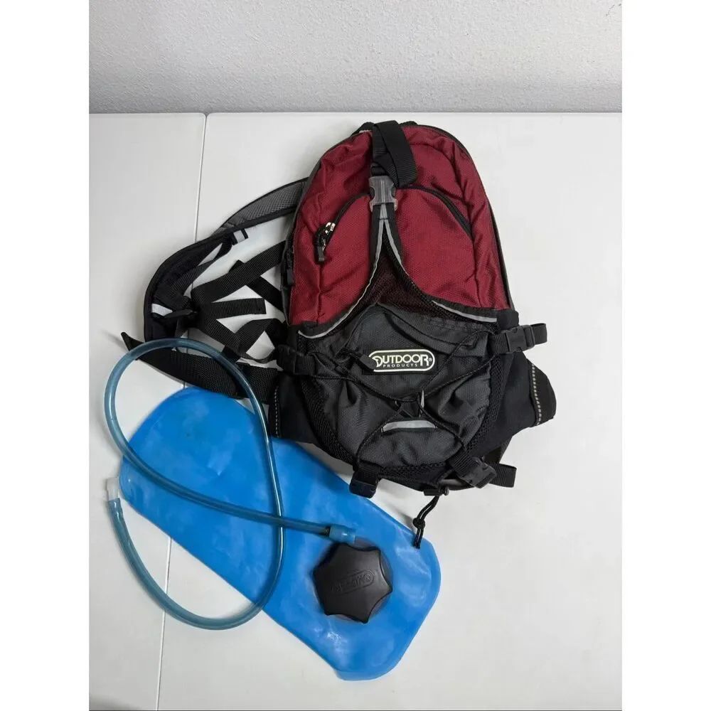 Outdoor Products Tsunami Deluxe Hydration Backpack Burgundy Black